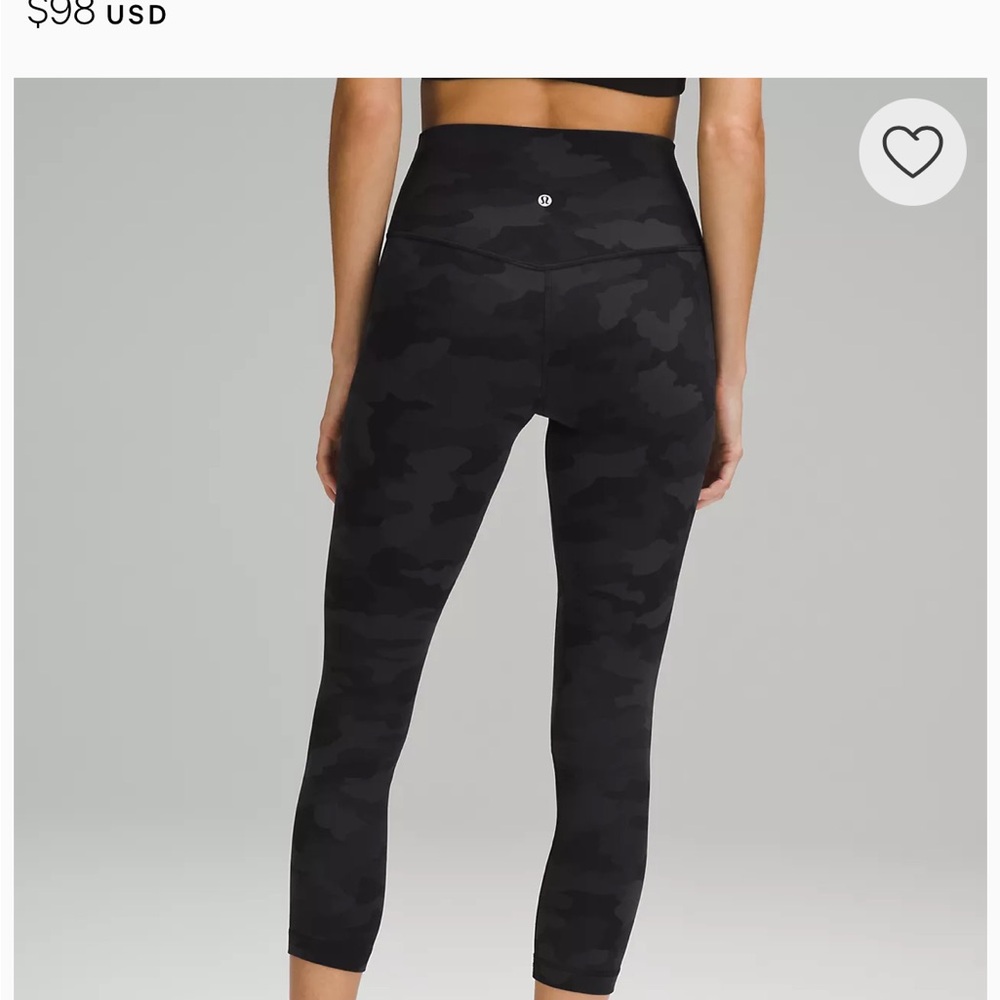 Lululemon camo leggings size 0.  Align high rise crop 23 inch.